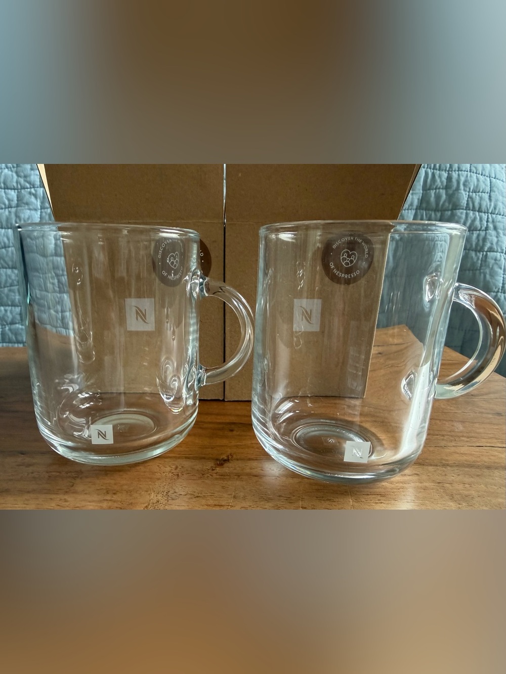 Nespresso Small Vertuo Glass Coffee Mugs - Set of 2